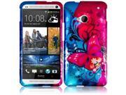 HRW Design Hard Case Cover Compatible With HTC One M7 Butterfly Bliss