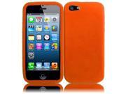 HRW Block Silicone Rubber Gel Case Skin Cover Compatible With Apple® iPhone 5 5S Orange