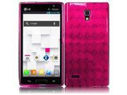 HRW Protecotor TPU Skin Case Cover Compatible With LG Optimus L9 P769 MS769 Hot Pink