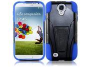 HRW Hybrid Hard Cover Holster Case Compatible With Samsung© Galaxy S4 i9500 Black Dark Blue