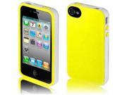 HRW Tri Fusion Premium Phone Case Cover Compatible With Apple® iPhone 4GS 4G CDMA GSM Yellow White Black
