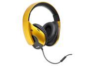 SYBA Oblanc Shell210 Over Ear Dual Driver Amplified Stereo Headphones with In line Mic Golden OG AUD63056