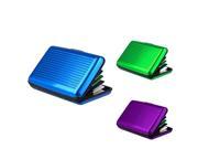eForcity 3 Packs of Aluminum Card cases Blue Green Purple