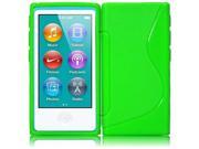 HRW for Apple iPod Nano 7 S Shape TPU Cover Neon Green