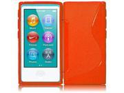 HRW for Apple iPod Nano 7 S Shape TPU Cover Orange
