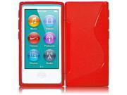HRW for Apple iPod Nano 7 S Shape TPU Cover Red