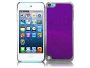 Apple iPod Touch 5th Gen 6th Gen Case eForCity Brushed Metal Aluminum Case Cover Compatible With Apple iPod Touch 5th Gen 6th Gen Purple Clear