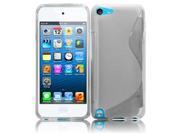 Apple iPod Touch 5th Gen 6th Gen Case eForCity S Shape TPU Rubber Candy Skin Case Cover Compatible With Apple iPod Touch 5th Gen 6th Gen White Clear