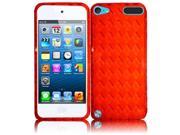 Apple iPod Touch 5th Gen 6th Gen Case eForCity Argyle TPU Rubber Candy Skin Case Cover Compatible With Apple iPod Touch 5th Gen 6th Gen Red