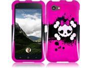 HRW for HTC First Design Cover Pink Skull