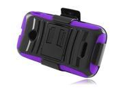 HRW for Huawei Inspira H867G Prism 2 II U8686 Glory Side Stand Cover With Holster Black Purple
