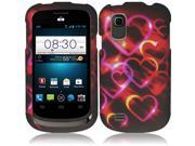 HRW for ZTE Prelude Z992 Avail 2 Z993 Rubberized Design Cover Colorful Hearts