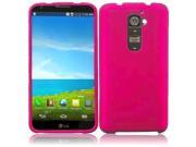 HRW Rubberized Case compatible with LG G2 VS980 Hot Pink