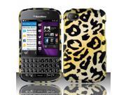 BJ For Blackberry Q10 Rubberized Hard Design Case Cover Cheetah
