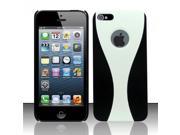 Apple iPhone 5 5S Case Cup Shape Rubberized Hard PC Silicone Case Cover for Apple iPhone 5 5S Black White