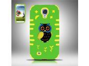BJ For Samsung Galaxy S4 PC SC Owl 3D Design Case Cover Owl Neon Green Yellow