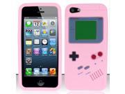 Apple iPhone 5 5S Case 3D Gameboy Rubber Silicone Soft Skin Gel Case Cover for Apple iPhone 5 5S Pink