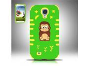 BJ For Samsung Galaxy S4 PC SC Monkey 3D Design Case Cover Monkey Neon Green Yellow