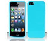 Apple iPhone 5 5S Case TPU Rubber Candy Skin Case Cover for Apple iPhone 5 5S Light Blue
