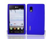 BJ For LG Optimus Extreme L40g Silicone Skin Case Cover Blue