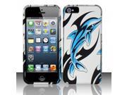 Apple iPhone 5 5S Case Dolphin Rubberized Hard Snap in Case Cover for Apple iPhone 5 5S White