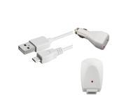 eForCity Samsung Galaxy S5 Charger Kit 3FT USB 2.0 Cable USB Car Charger Adapter USB Travel Charger Adapter UK Plug White