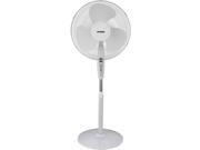 OPTIMUS F 1672WH 16 Oscillating Stand Fan with Remote White