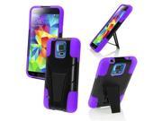 HRW For Samsung Galaxy S5 V SV T Stand Cover Case Black Purple