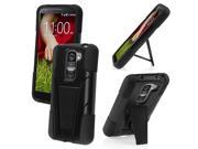 HRW For LG G2 Mini LS885 T Stand Cover Case Black Black
