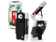 HRW For LG L70 T Stand Cover Case Black White