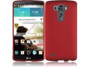 HRW For LG G3 Rubberized Cover Case Red
