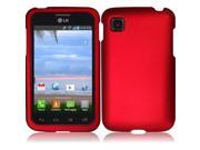 For LG Optimus Dynamic II LG39C L39C Rubberized Cover Case Red