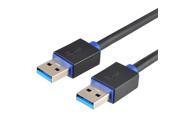 eForCity Premium Quality 6ft 6feet USB 3.0 A Male to A Male Cable Cord Lead Black Blue