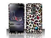 For LG G Flex T Mobile AT T Rubberized Design Cover Colorful Leopard
