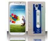 BJ For Samsung Galaxy S4 i9500 Cassette Tape Silicon Skin Case White SCCS