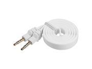 MYBAT White Noodle Audio Cable with with 3.5mm to 3.5mm Plug