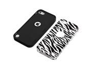 Apple iPod Touch 5th Gen 6th Gen Case eForCity Verge Zebra Dual Layer [Shock Absorbing] Protection Hybrid PC Silicone Case Cover Compatible With Apple iPod Tou