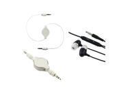eForCity White 3.5mm Cable Black Headset Compatible With Samsung© Galaxy S3 SIII i9300 i9500 S4