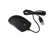 eForCity USB Optical Blue LED Wired Game Mouse Black