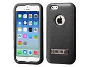 Black Hard Shell Silicone Cover VERGE Hybrid Case with Stand for iPhone 6 4.7