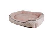 Pink Grey Washable Dryable Seude Bed Pillow For Dog One Size