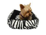 Black White Zebra Washable Soft Bed Pillow For Dog One Size