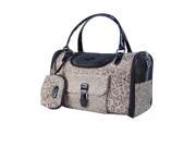 Brown Leopard Travel Bag For Puppy Dog Medium M