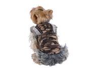 Brown Camo Skirt Dress For Puppy Dog Large L