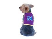Blue Yellow Number 24 Basketball Jersey For Dog - Extra Small (XS) Blue Yellow Number 24 Basketball Jersey For Dog - Extra Small (XS)