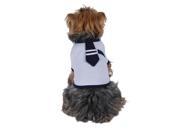 White Navy Blue Cute Necktie Tie Soft Tee For Dog Small S