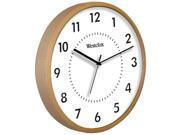 WESTCLOX 32886 10 Round Blonde Woodgrain Clock
