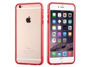 iPhone 6 Plus Case eForCity Soft TPU Rubber Bumper Case Cover for Apple iPhone 6 Plus 5.5 Red Transparent Clear