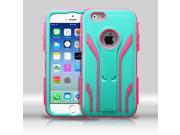 iPhone 6 Case eForCity Natural Teal Green Electric Pink TUFF Extreme Hybrid Case Cover for Apple iPhone 6 4.7
