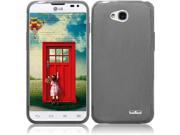 For LG L70 VS450 Optimus Exceed 2 Realm LS620 Frosted TPU Cover Case Smoke
